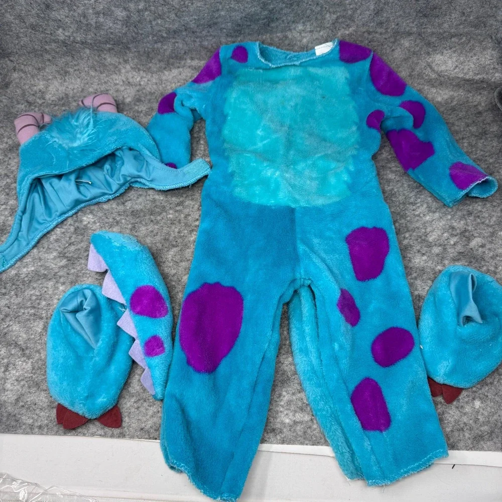 Monsters Inc Sulley Costume Infant 12-18 Months Disney Pixar Blue Fleece